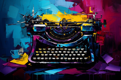 ABSTRACT TYPEWRITER CANVAS COLLECTION