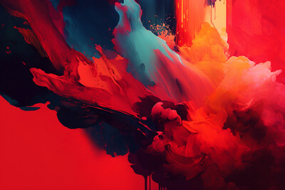 ABSTRACT HINT OF RED