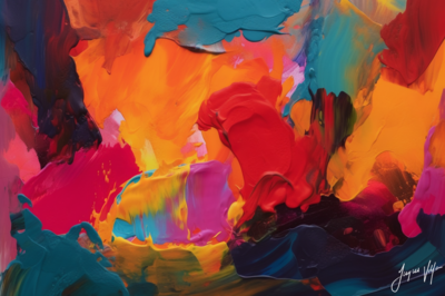 ABSTRACT RADIANT RHAPSODY CANVAS DESIGN