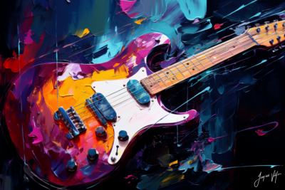 ABSTRACT MUSICAL INSTRUMENT ART PRINTS