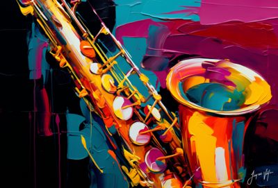 ABSTRACT SAXOPHONE ART PRINTS