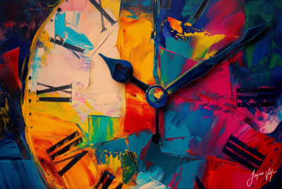 ABSTRACT CLOCKS ART CANVAS PRINTS
