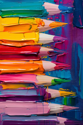ABSTRACT ARTIST'S PALETTE ART PRINTS