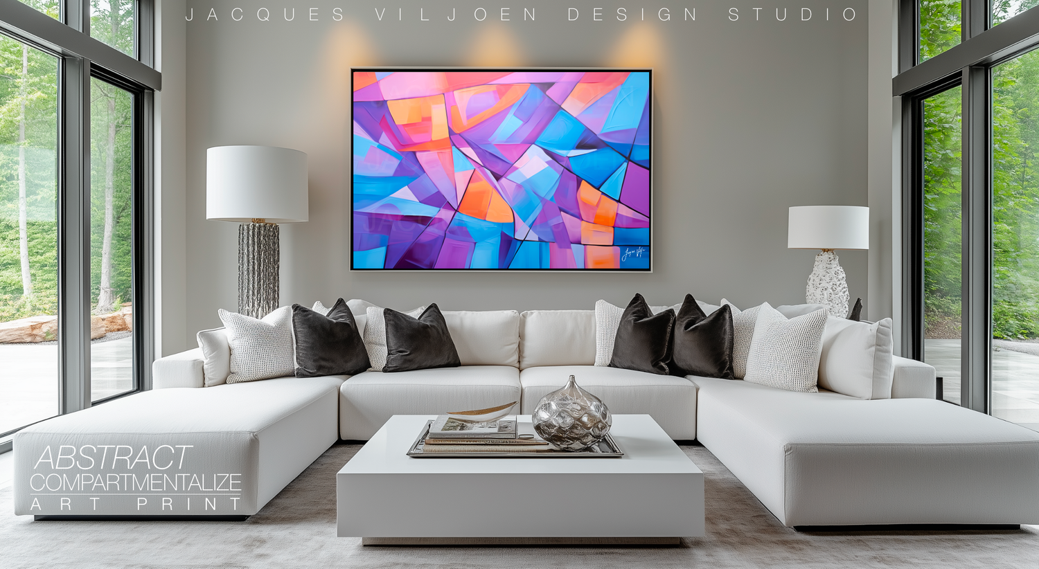 Compartmentalize Abstract Canvas Wall Art Design
