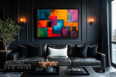 Compartmentalize Abstract Canvas Wall Art Design