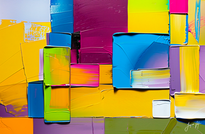 Compartmentalize Abstract Canvas Wall Art Design