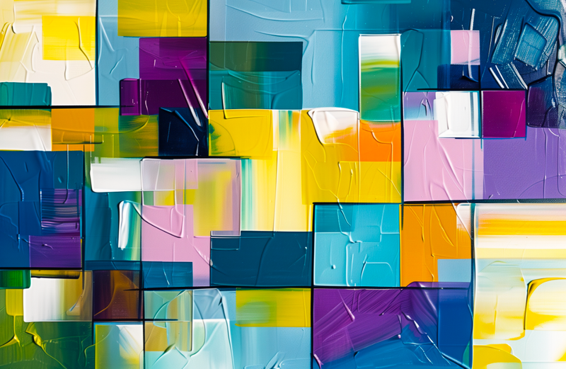 Compartmentalize Abstract Canvas Wall Art Design