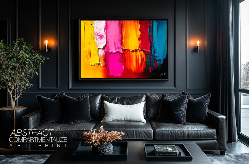 Compartmentalize Abstract Canvas Wall Art Design