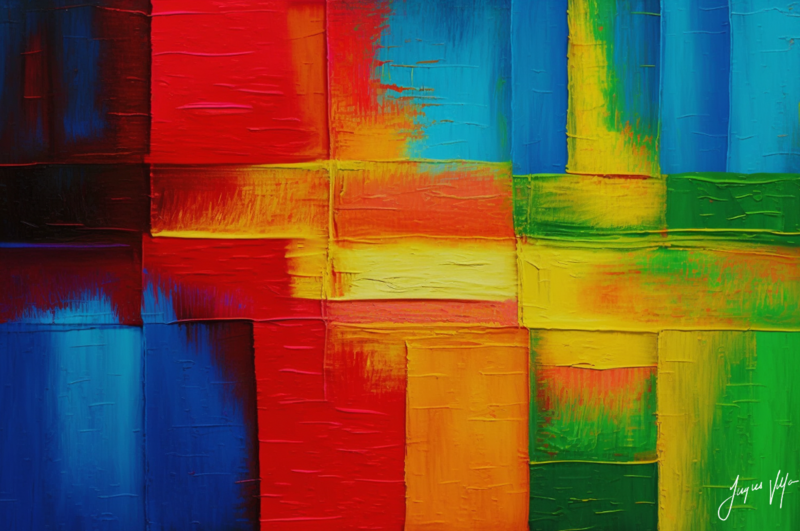 Compartmentalize Abstract Canvas Wall Art Design 