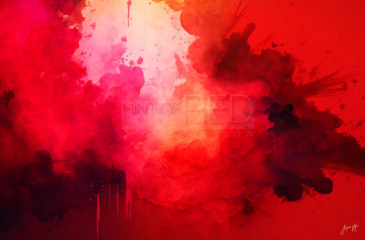 Red Abstract Canvas Print Collection, Hint of Red