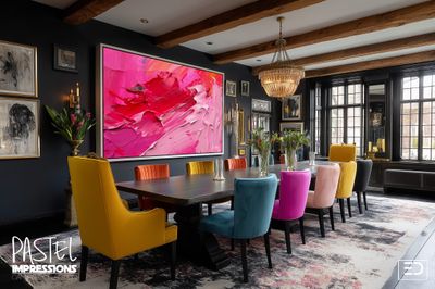 Pastel Impressions: Abstract Canvas Art Collection | Soft &amp; Bold Contrast Designs