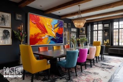 Pastel Impressions: Abstract Canvas Art Collection | Soft &amp; Bold Contrast Designs