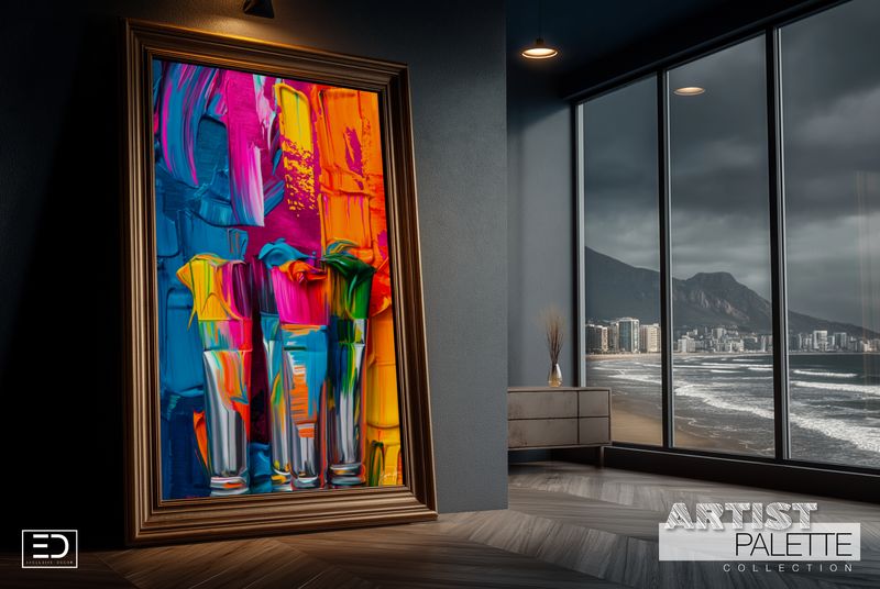 Abstract Paint Brush Palette Canvas Design Print