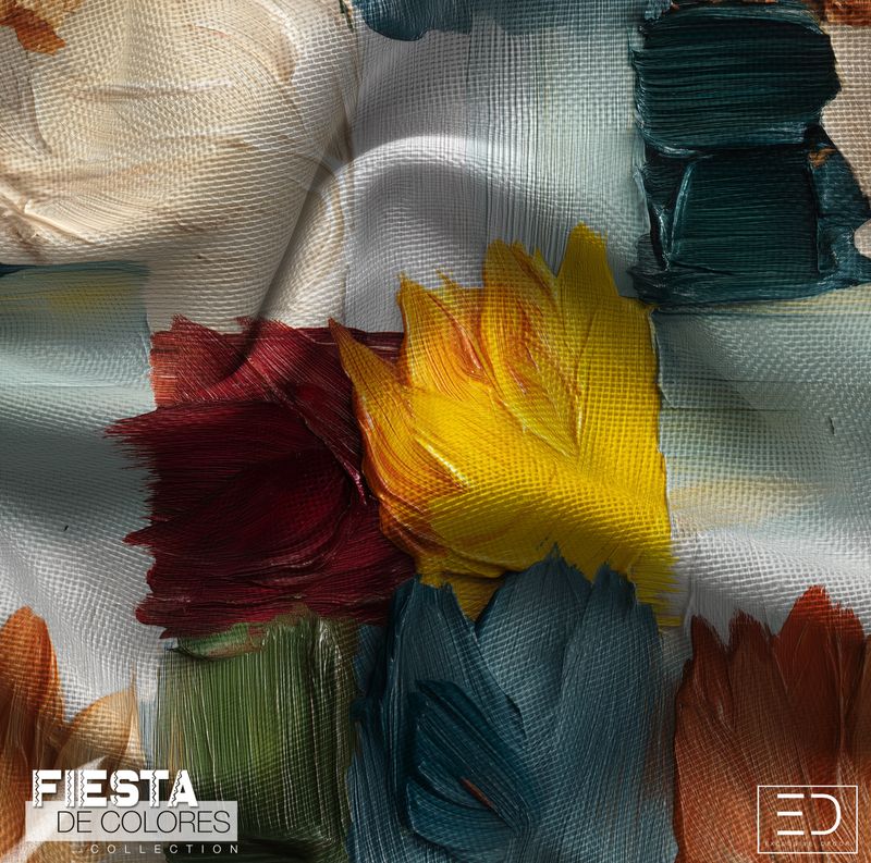 Hojas Vivas | Earthy Rust, Ochre & Teal Abstract Leaf Fabric | Fiesta de Colores Collection Hojas Vivas | Earthy Rust, Ochre & Teal Abstract Leaf Fabric | Fiesta de Colores Collection