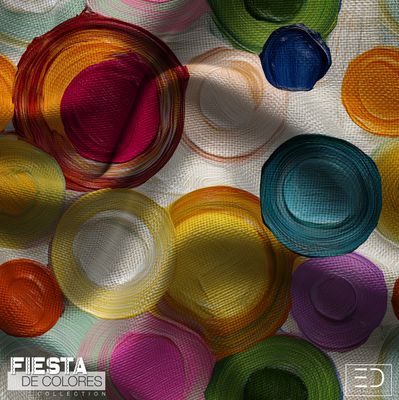 Círculo Suave | Pastel Pink, Teal &amp; Lavender Abstract Circle Fabric | Fiesta de Colores Collection