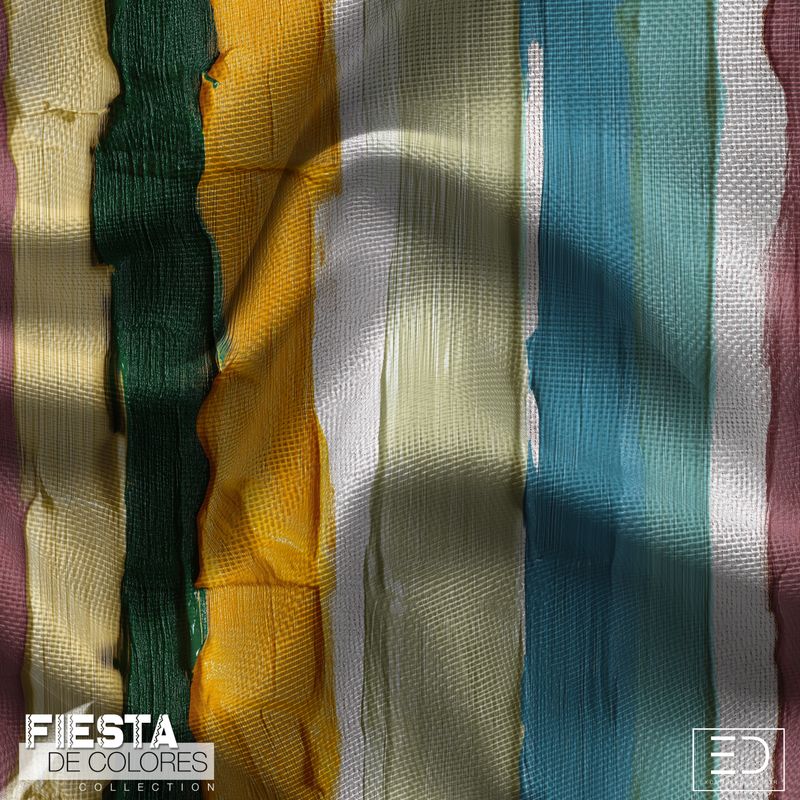 Velas Suaves | Ochre, Teal & Dusty Rose Stripe Fabric | Fiesta de Colores Collection Velas Suaves | Ochre, Teal & Dusty Rose Stripe Fabric | Fiesta de Colores Collection