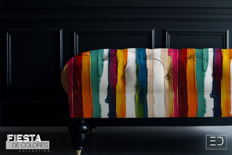 El Torrente | Full Spectrum Rainbow Stripe Fabric | Fiesta de Colores Collection