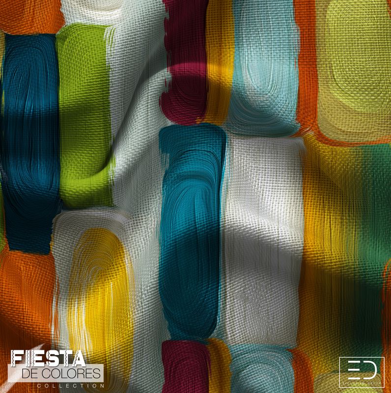 Las Formas | Navy, Olive & Rust Abstract Block Fabric | Fiesta de Colores Collection Las Formas | Navy, Olive & Rust Abstract Block Fabric | Fiesta de Colores Collection