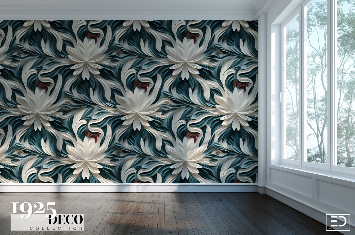 The Nile Lotus, 1925 Deco, Art Deco Wallpaper Design