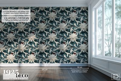 The Nile Lotus, 1925 Deco, Art Deco Wallpaper Design