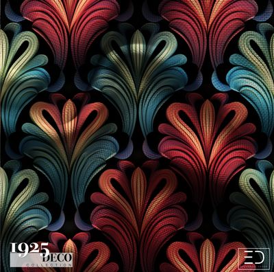 The Trocadéro, 1925 Deco, Art Deco Fabric Design The Trocadéro, 1925 Deco, Art Deco Fabric Design