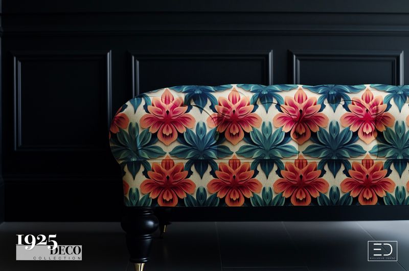The Biarritz Fabric: Teal, Coral &amp; Rose | 1925 Deco Collection