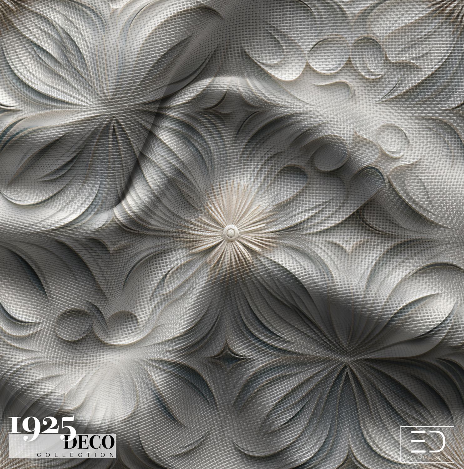 The Alabaster Fabric: Silver &amp; Pewter Grey | 1925 Deco Collection