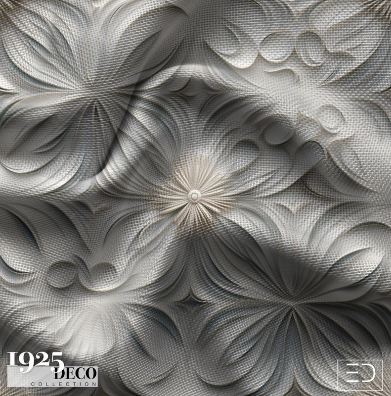The Alabaster Fabric: Silver &amp; Pewter Grey | 1925 Deco Collection