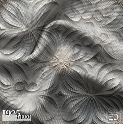The Alabaster Fabric: Silver & Pewter Grey | 1925 Deco Collection The Alabaster Fabric: Silver & Pewter Grey | 1925 Deco Collection