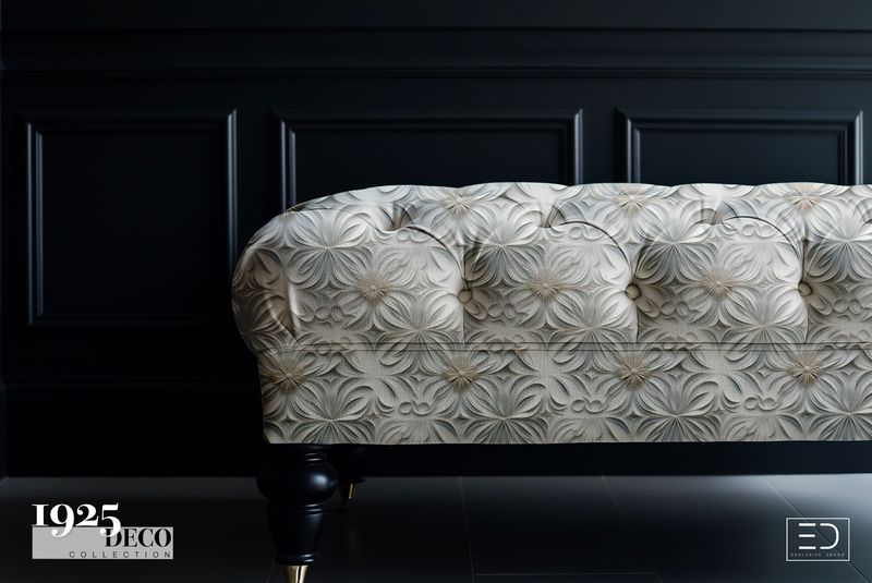 The Alabaster Fabric: Silver &amp; Pewter Grey | 1925 Deco Collection