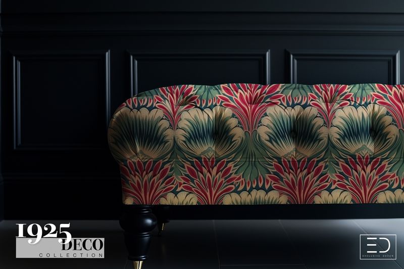The Rosewood Damask, 1925 Deco, Art Deco Fabric Design