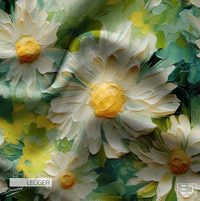 Pressed in Sunlight Daisy Fabric: Butter Yellow, Cream &amp; Sage Green | The Botanist's Ledger Collection