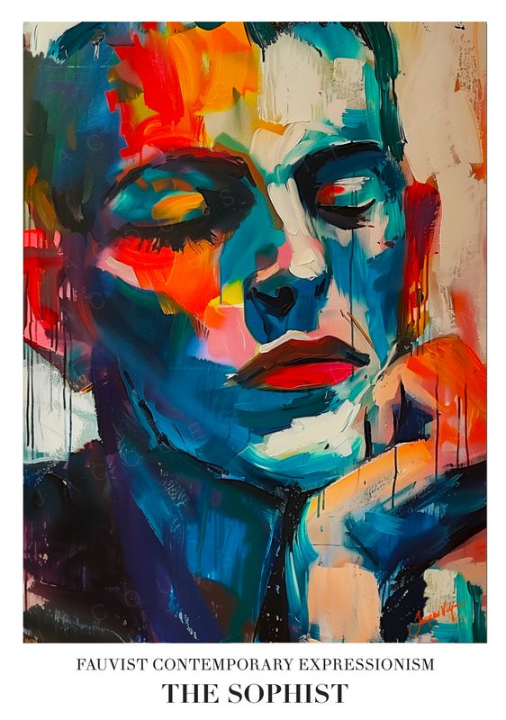 "The Sophist: Fauvist Contemporary Expressionism" Original Art Poster Print