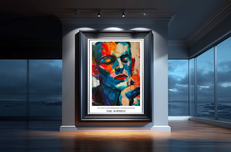 "The Sophist: Fauvist Contemporary Expressionism" Original Art Poster Print