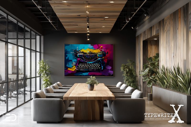 Abstract Typewriter Original Art Canvas Print | Exclusive Decor