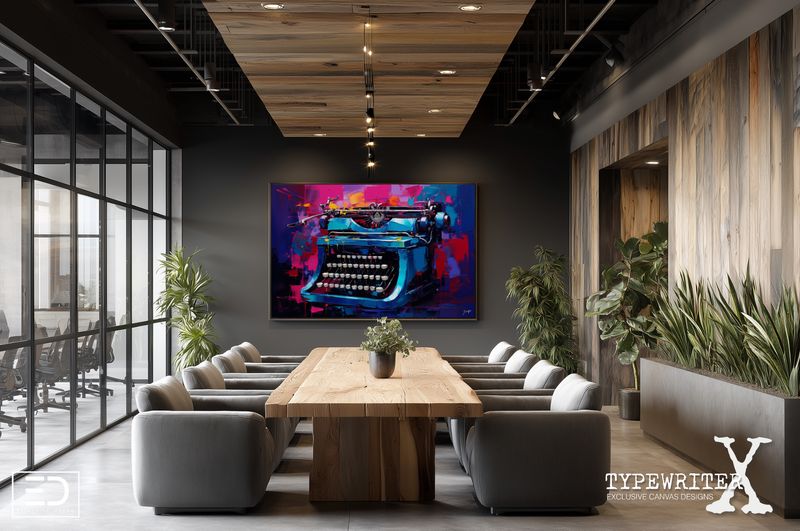 Abstract Typewriter Original Art Canvas Print | Exclusive Decor