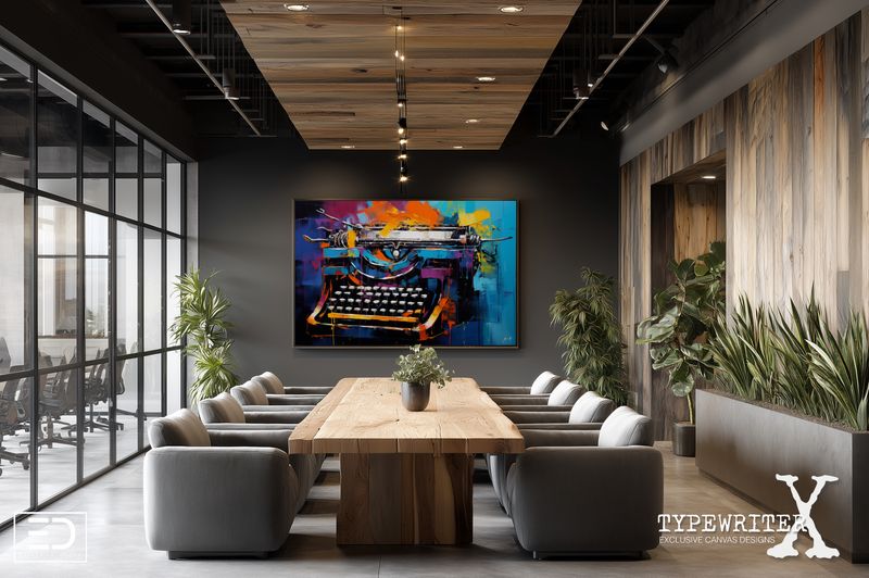 Abstract Typewriter Original Art Canvas Print | Exclusive Decor