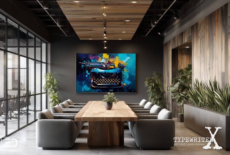 Abstract Typewriter Original Art Canvas Print | Exclusive Decor
