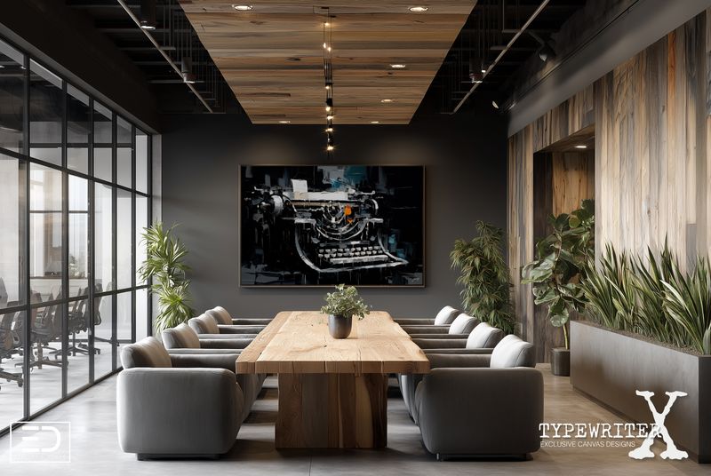Abstract Typewriter Original Art Canvas Print | Exclusive Decor