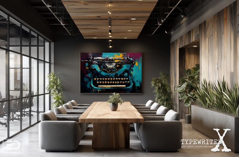 Abstract Typewriter Original Art Canvas Print | Exclusive Decor