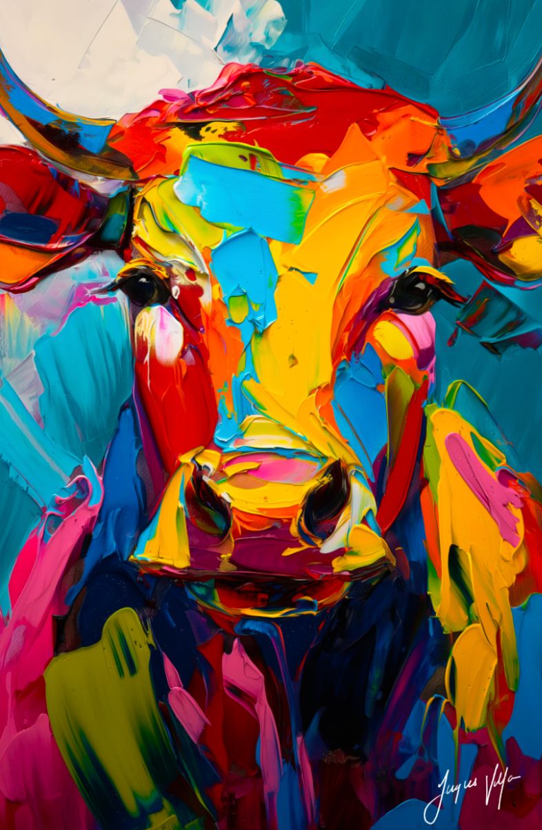 Vibrant Abstract Nguni Original Canvas Print | Exclusive Decor
