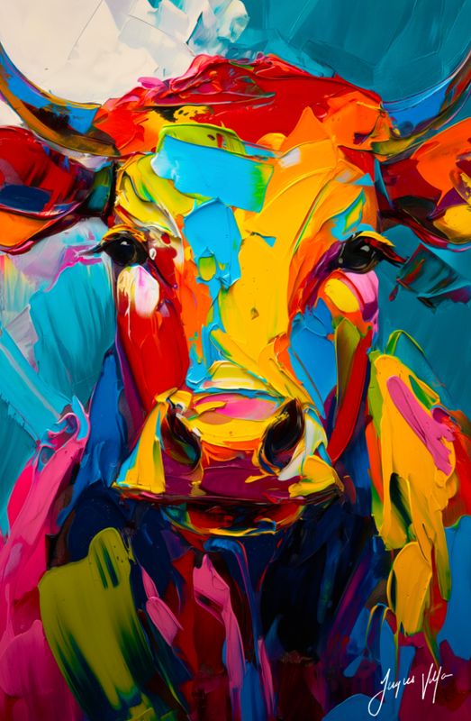 Vibrant Abstract Nguni Original Canvas Print | Exclusive Decor