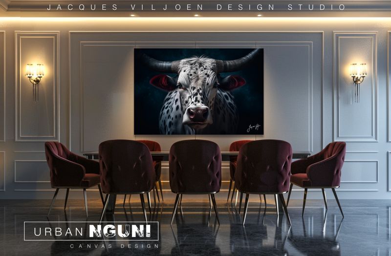 The Urban Nguni Dark Lens Original Canvas Print