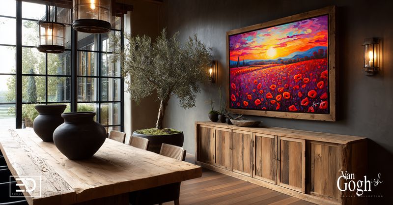 Van Gogh-ish Poppies Art Canvas Print