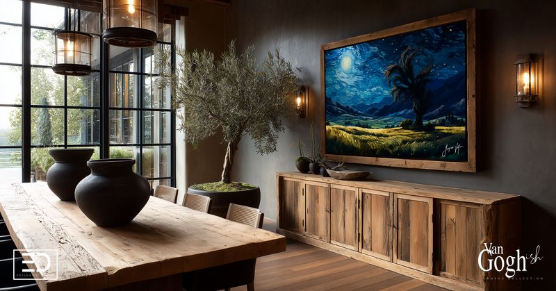 Van Gogh-ish Wheat Field Art Canvas Print