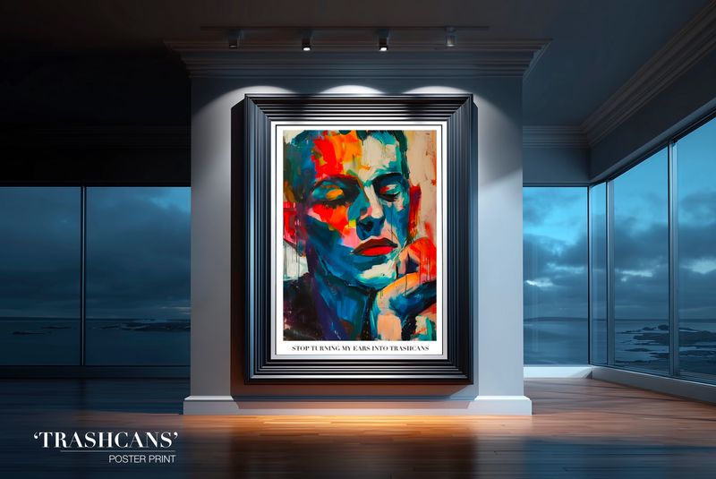 "Stop Turning My Ears Into Trashcans" Contemporary Expressionism Original Art Poster Print