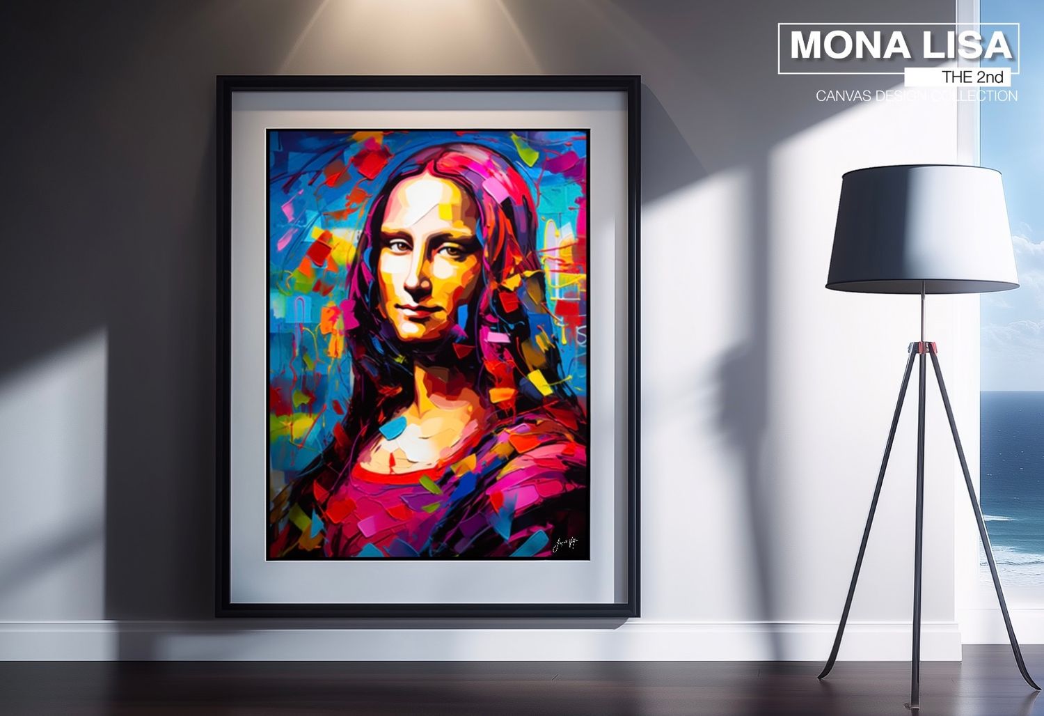 Mona Lisa, Liberated by Graffiti Art Canvas Print