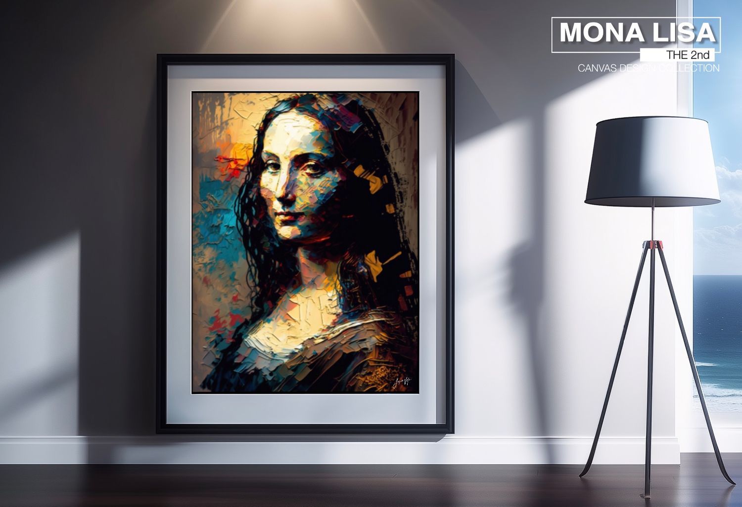 Mona Lisa 2nd, Clothed in Ancient Gold Art Canvas Print