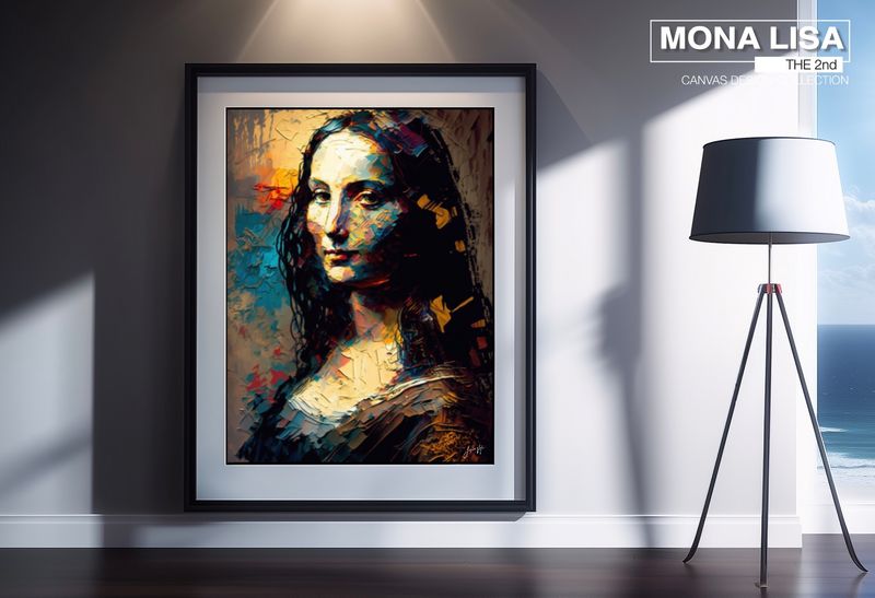 Mona Lisa 2nd, Clothed in Ancient Gold Art Canvas Print