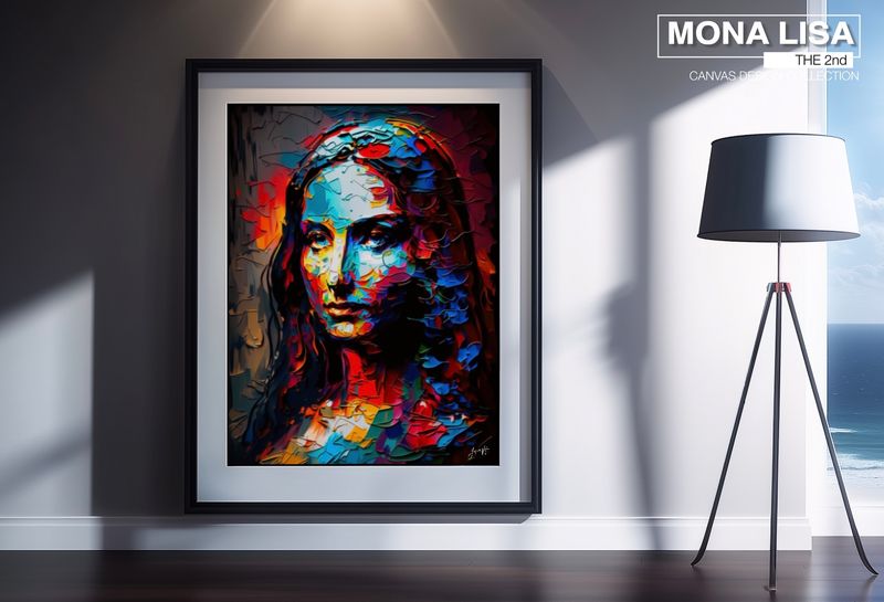 Mona Lisa 2nd, Born of Fire and Pigment Art Canvas Print